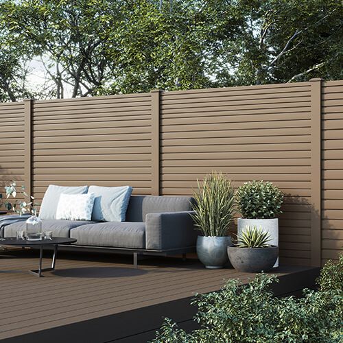 Clarity Composite Fencing End Post - 125mm x 1940mm Walnut
