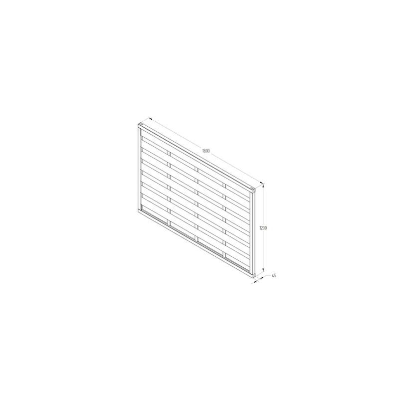 Pressure Treated Decorative Fence Panel - Europa Plain - 1800mm x 1500mm