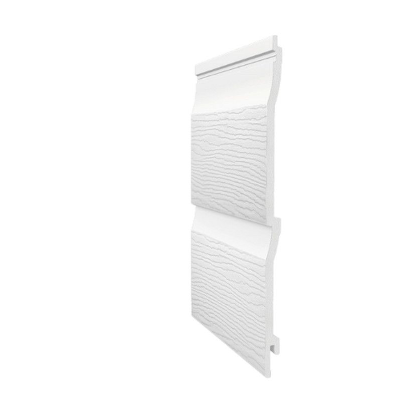 Embossed Double Shiplap Cladding - 333mm x 5mtr White - Pack 2