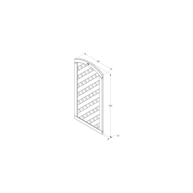 Timber Gate - Europa Dome - 1830mm