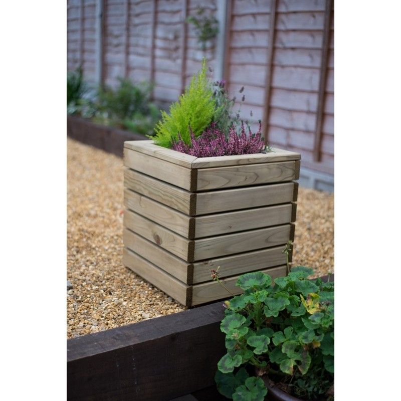 Square Wooden Planter - 400mm x 400mm