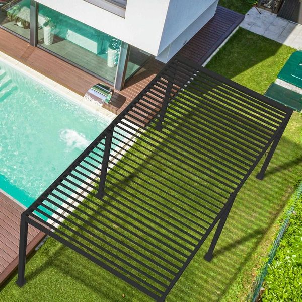Proteus Aluminium Pergola - 6000mm x 3000mm Rectangular - Slate Grey