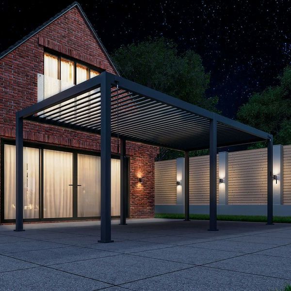 Proteus Aluminium Pergola - 6000mm x 3000mm Rectangular - Slate Grey