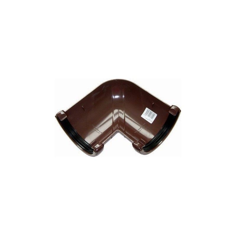 FloPlast Mini Gutter Angle - 90 Degree x 76mm Brown