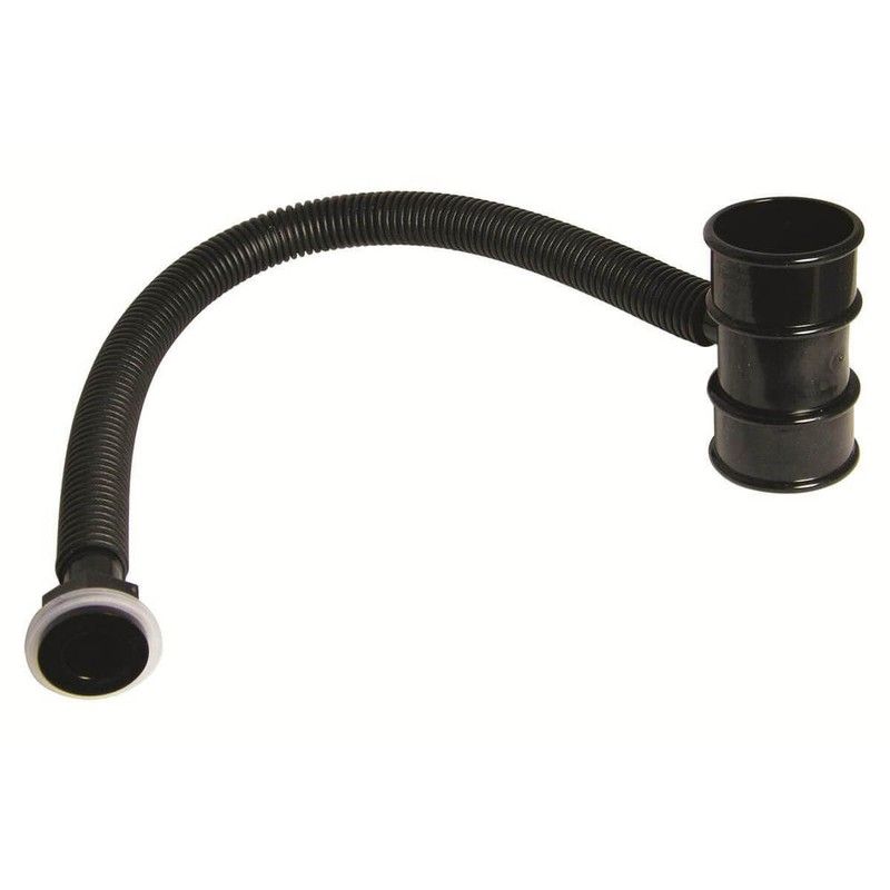 FloPlast Mini Gutter Rain Diverter - 50mm Black - Pack of 2