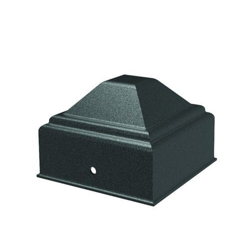 Steel Fortitude Fence Pressed Post Cap - 75mm Black