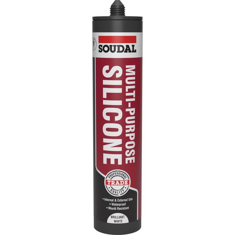 Soudal Multi Purpose Silicone - Brilliant White 270ml - Pack of 72