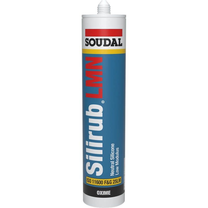 Soudal Silirub LMN Silicone - White 300ml - Pack of 48
