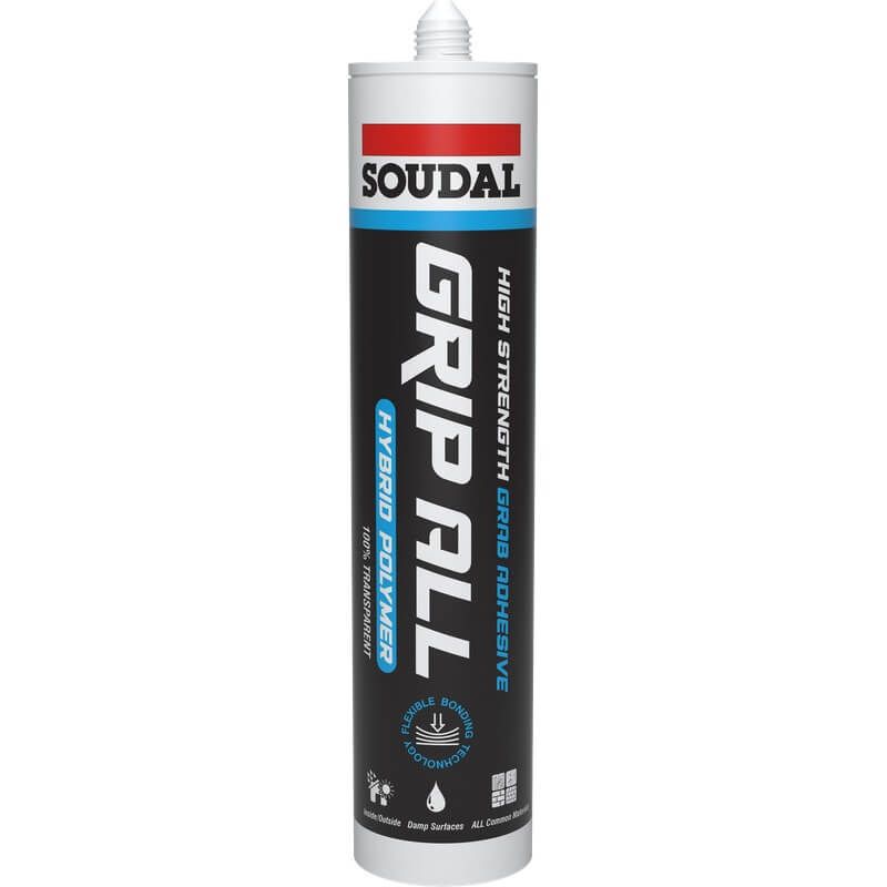 Soudal Grip All Hybrid Polymer - Clear 290ml - Pack of 36