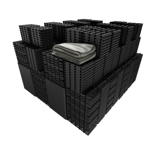 Rainsmart 65 Tonne Shallow Soakaway Crate Set Flat-Packed - 20 Cubic Metre Kit