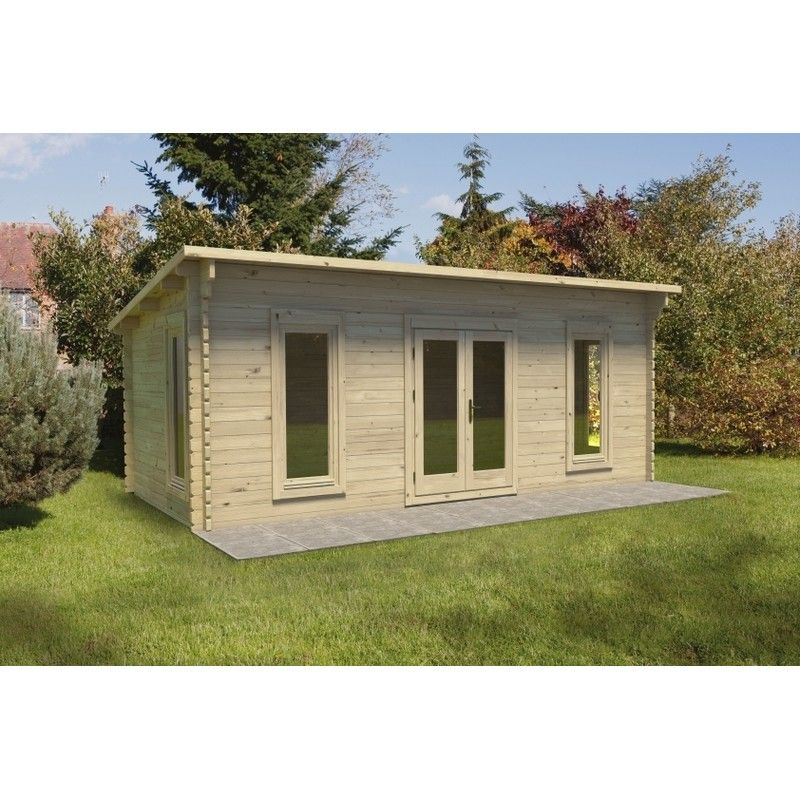 Arley Log Cabin - 34kg Polyester Felt Plus Underlay Double Glazed - 6000mm x 3000mm