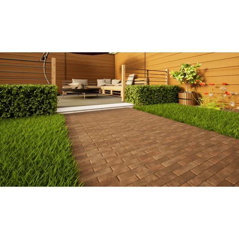 Clay Paving - 200mm x 48mm x 58mm Abbey Dark Multi