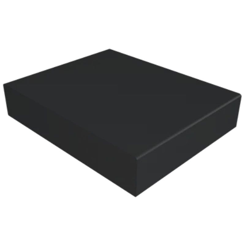 Aluminium Coping Stop End for 200-250mm Wall - 310mm Black (9005 Matt)