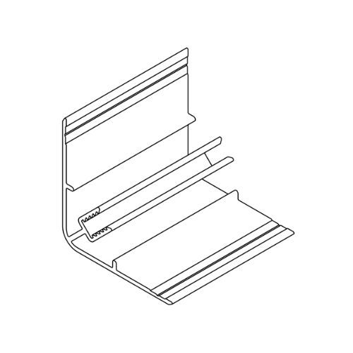 Aluminium Cladding Two Part Internal Corner - 5650mm Natural Oak