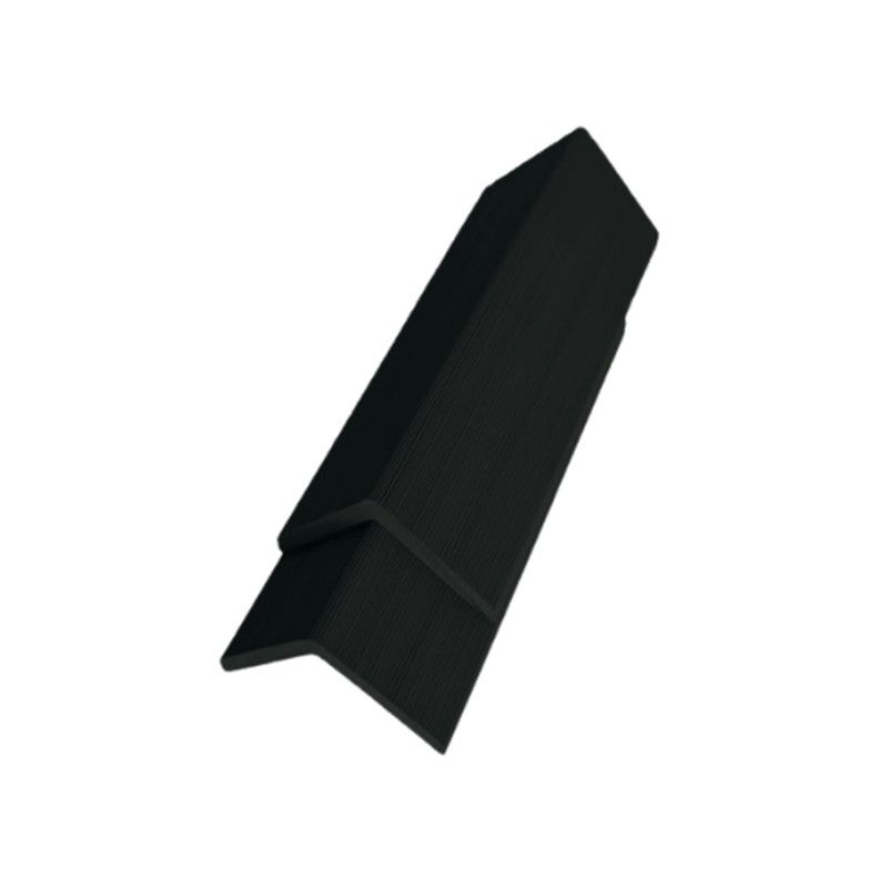 Standard Slatted Composite Cladding Edge Seal - 50mm x 3.6mtr Charcoal