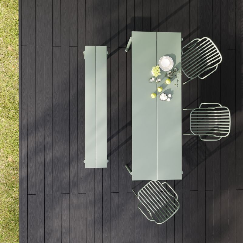 Standard Woodgrain / Grooved Composite Decking Board - 135mm x 3600mm Charcoal
