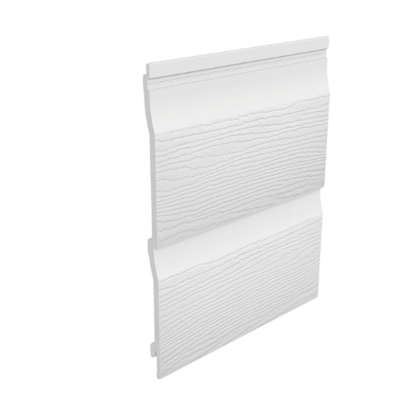 Embossed Double Shiplap Cladding - 333mm x 5mtr White - Pack 2