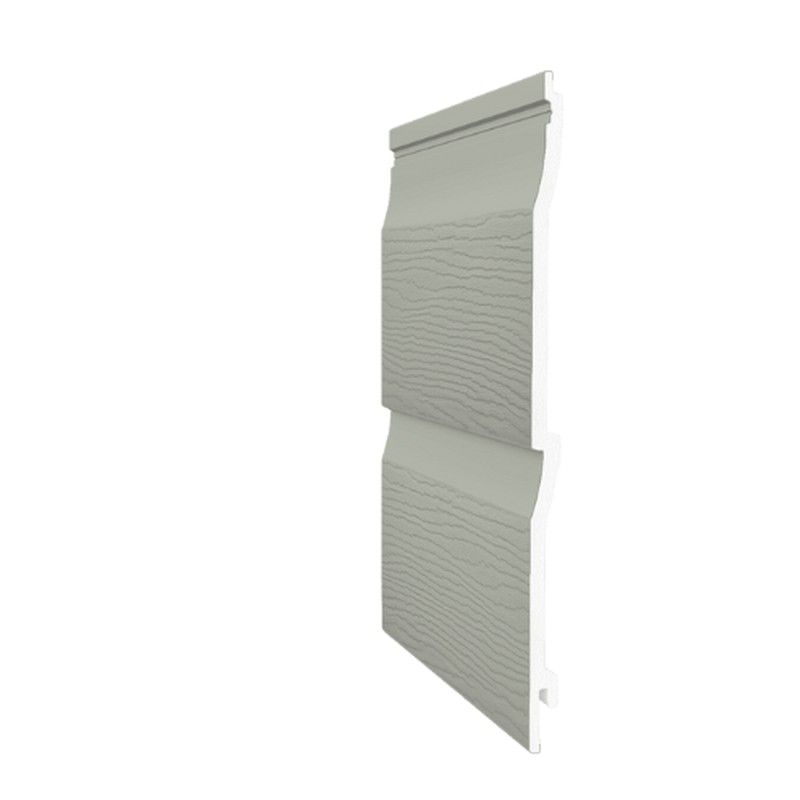 Embossed Double Shiplap Cladding - 333mm x 5mtr Misty Grey - Pack 2