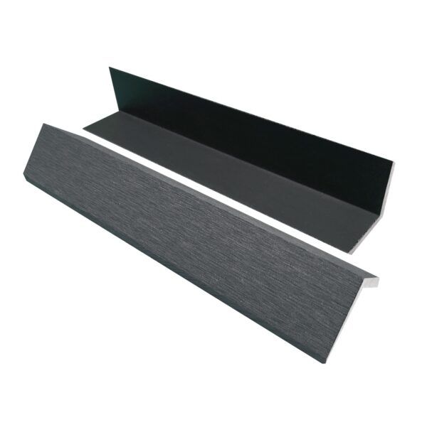 Standard Woodgrain/Grooved Composite Decking & Panel Cladding Edge Seal - 41mm x 41mm x 3600mm Grey