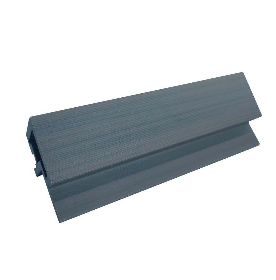 Composite Slatted Cladding External Corner - 56mm x 49.5mm x 3.6mtr Grey