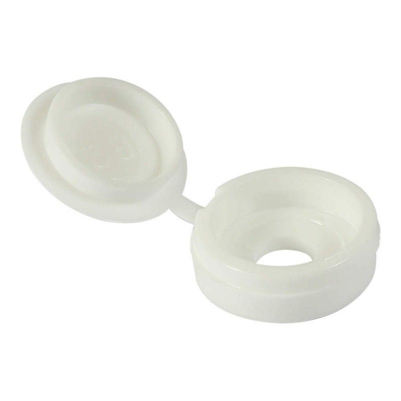 Screw Cover Caps - 6-8 Gauge White - Pack of 100
