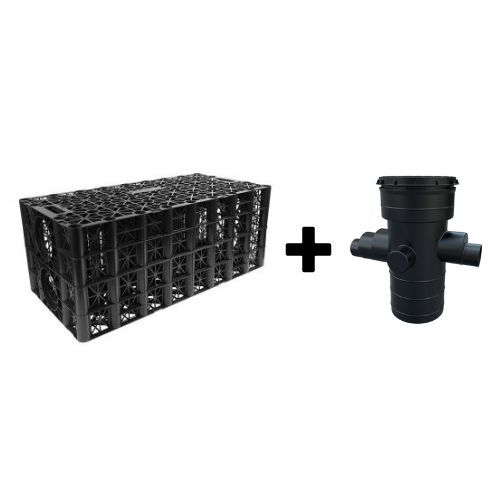 Polydrain HydroCell 62 Tonne Soakaway Crate with Silt Trap - 1 Cubic Metre Kit