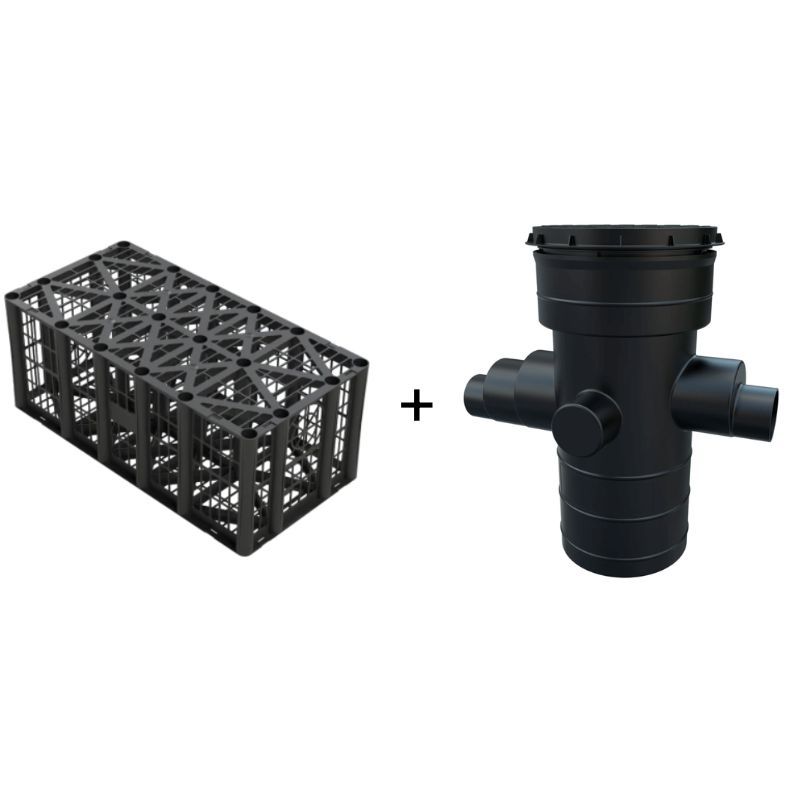 Naylor Aquavoid Home 20 Tonne Soakaway Crate With Silt Trap - 1 Cubic Metre Kit