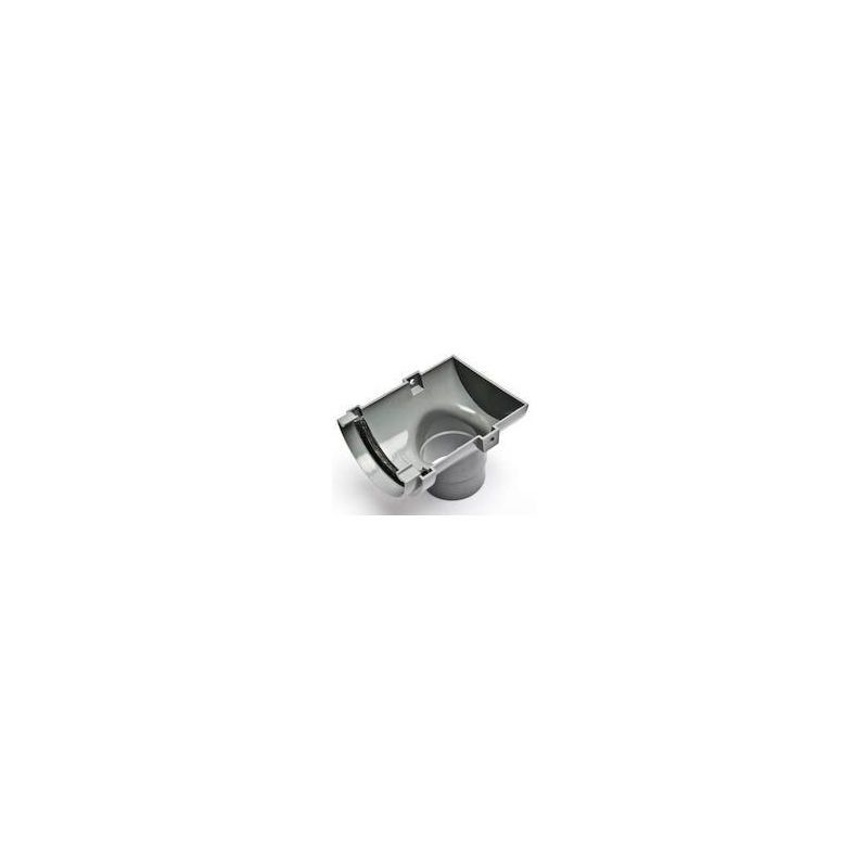 FloPlast Mini Gutter Stopend Outlet - 76mm Grey