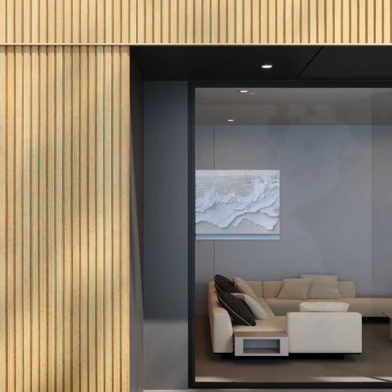 Standard Composite Slatted Cladding - 168mm x 3.6mtr Teak