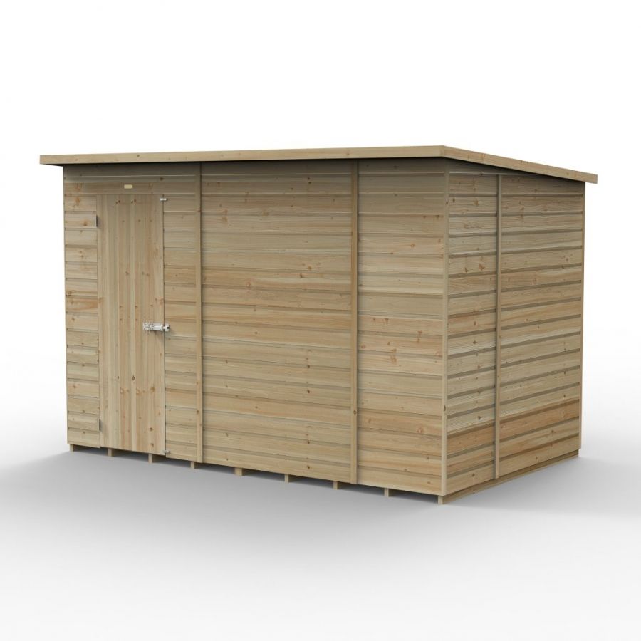 Forest Garden Shiplap Pent Shed - No Window - 10' x 6'
