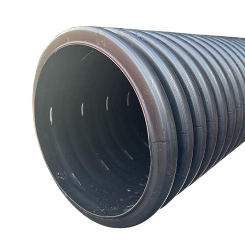 Twinwall Perforated Pipe - 300mm (I.D.) x 3mtr Black