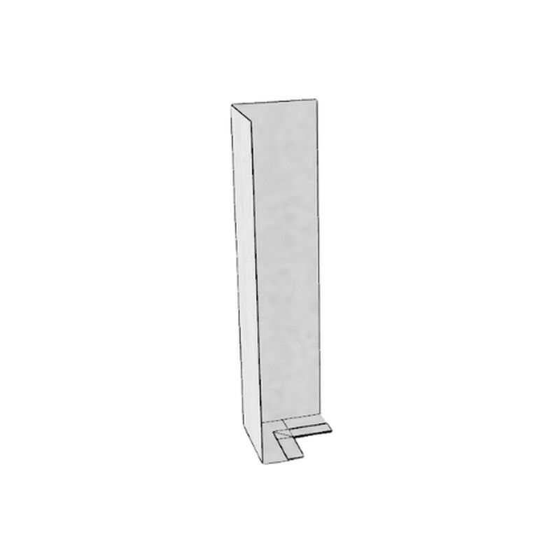 Zinc Fascia L Profile Internal 90 Degree Corner - 150mm